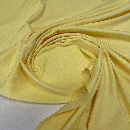 Malha de Algodão Amarelo Bebê