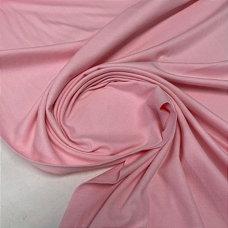 Malha de Algodão Rosa Bebê