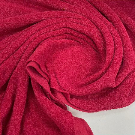 Malha Bouclê Peluciada Vermelho Forte