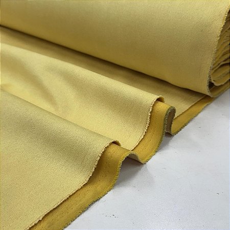 Malha Scuba Suede Amarelo Bebê