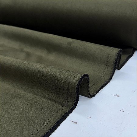 Malha Scuba Suede Verde Militar
