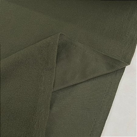 Moletom Colegial Flanelado Verde Militar