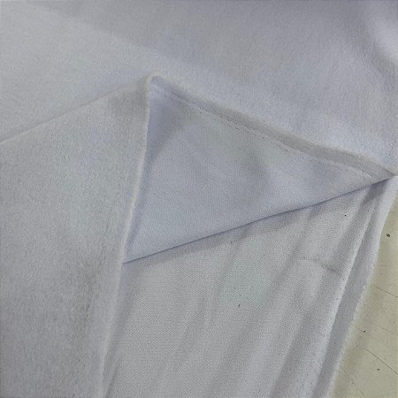 Moletom Colegial Flanelado Branco