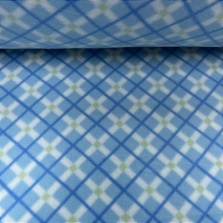 Soft Estampado Xadrez Tons Azul