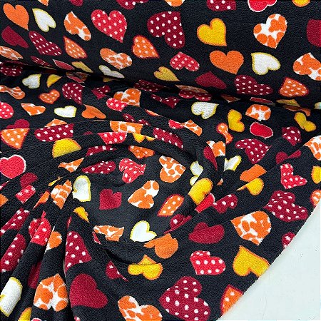 Ultra Fleece Estampado Corações