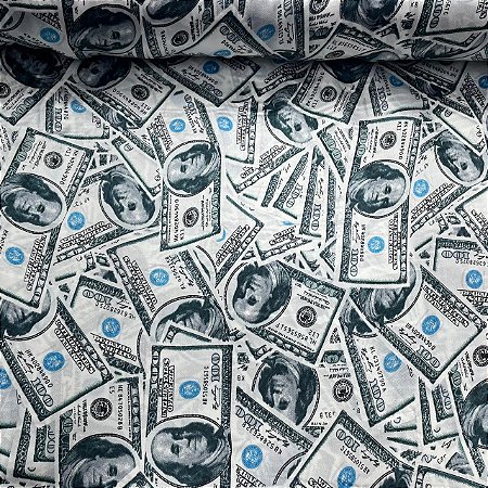 Cetim Estampado Dólar