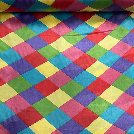 Cetim Estampado Palhaço Colorido