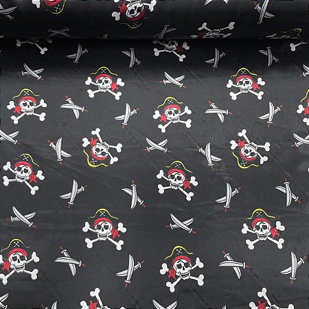 Cetim Estampado Piratas