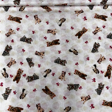 Tricoline Digital Pet Cachorrinhos Rosa