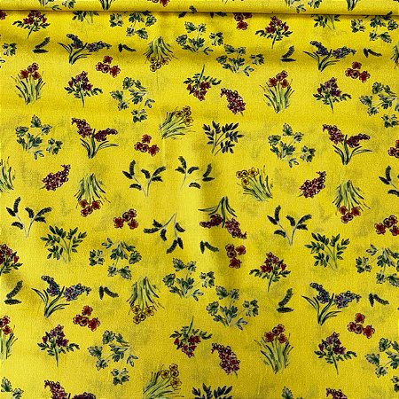 Tricoline Digital Liberty Fundo Amarelo