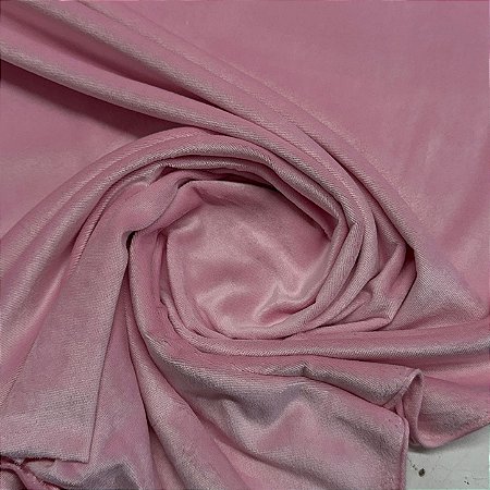 Malha Plush Rosa Bebê