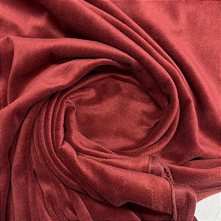 Malha Plush Vermelho Sangue