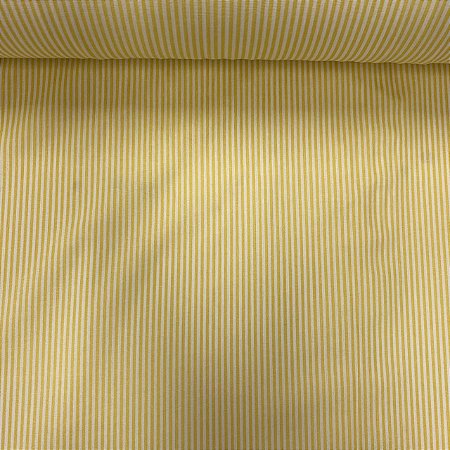 Tricoline Estampada Listrada Amarelo