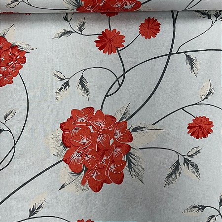 Percal Estampado 180 Fios Floral Japones