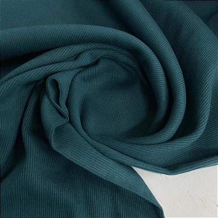 Ribana 2x1 Algodão Pesada 490g/m² Verde Amazonas