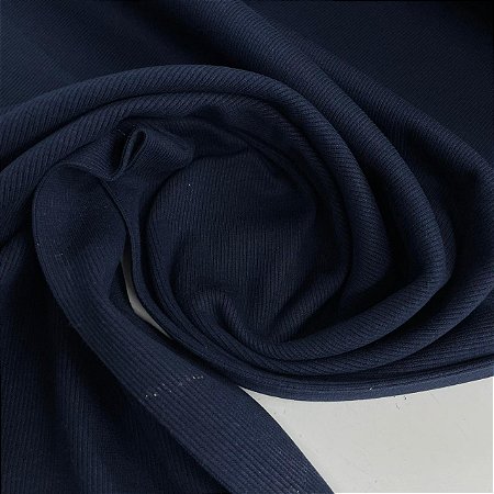 Ribana 2x1 Algodão Média 370g/m² Azul Marinho