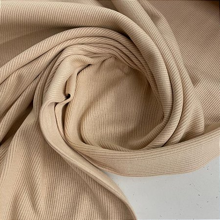 Ribana 2x1 Algodão Média 370g/m² Bege
