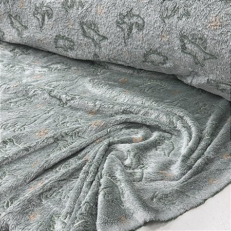 Fleece 3D Night Dinossauros Verde