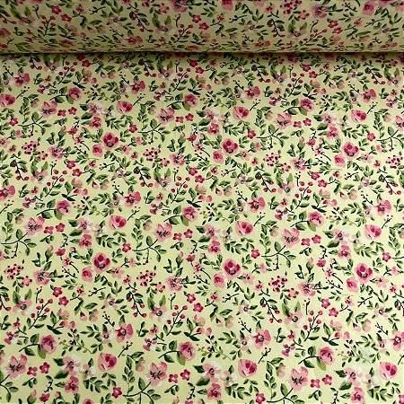 Tricoline Estampada Floral Liberty Elegance