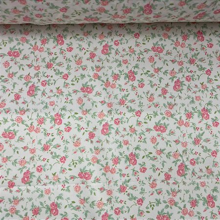 Tricoline Estampada Floral Liberty Jardim Secreto