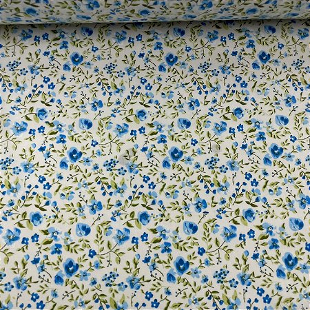 Tricoline Estampada Floral Liberty Camélia