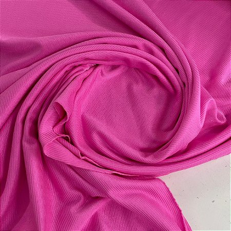 Suplex Canelado de Poliamida Rosa Pink
