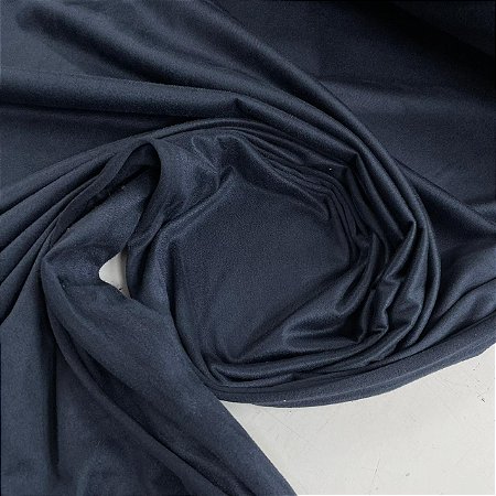Malha Suede Skin Touch Azul Marinho
