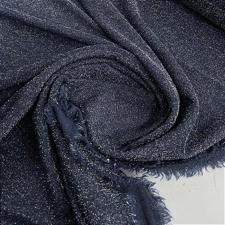 Malha Lurex Azul Noite