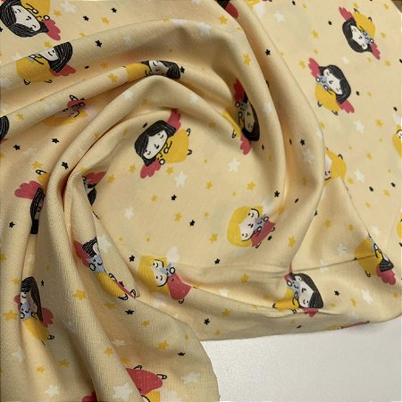 Malha Cotton Light Estampado Anjinho