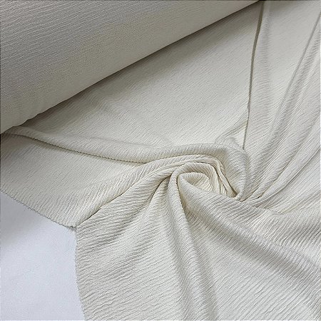 Malha Texture Plissada Creme