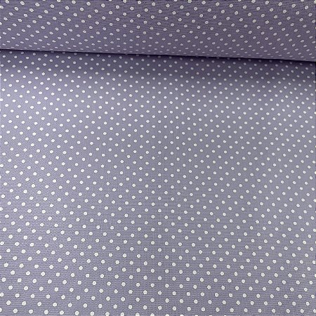 Tricoline Estampado Petit Poá Miudo Fundo Lilás