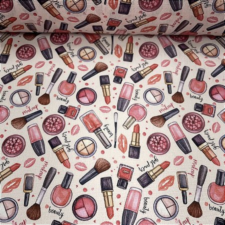 Tricoline Estampado Manicure e Pedicure