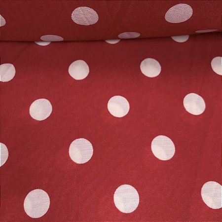 Liganete Estampada Bolinha Branca e Fundo Vermelho