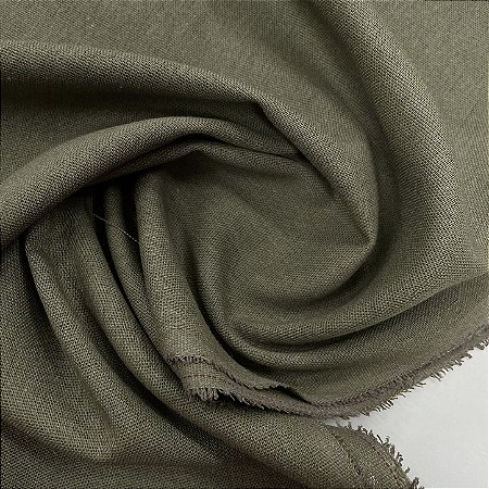 Linho com Viscose Trovata Verde Musgo