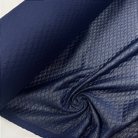 Malha Matelassê Azul Marinho
