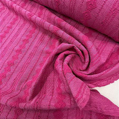 Malha Laise Rosa Chiclete Triangulado
