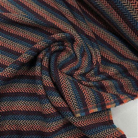 Lã Tweed Winter Bordo, Terracota,Azul Royal