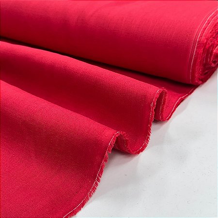 Tecido de Linho Puro Vermelho