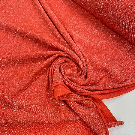 Tule Lurex de Poliamida Laranja