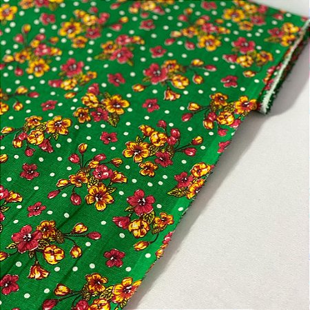 Chita Estampada Gramado Verde A Catarinense Tecidos Entrega Rapida Para Todo O Brasil