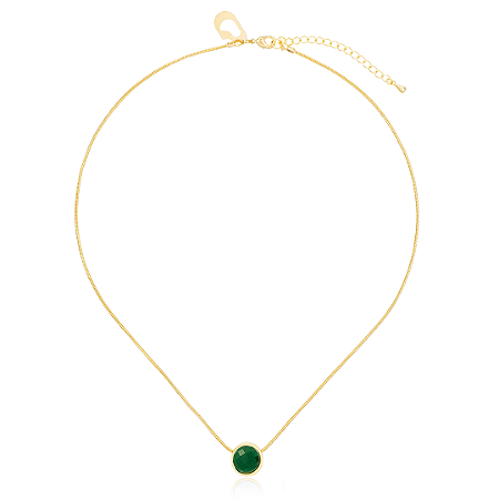 Colar Baby Bubble 260 Ouro Quartzo Verde