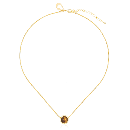 Colar Baby Bubble 260 Ouro Olho de Tigre
