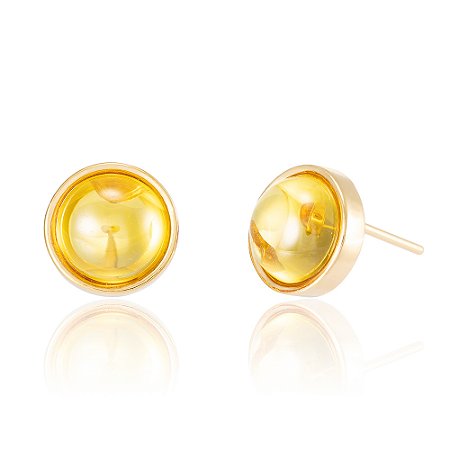 Brinco Bubble Moon 1067 Ouro Amarelo