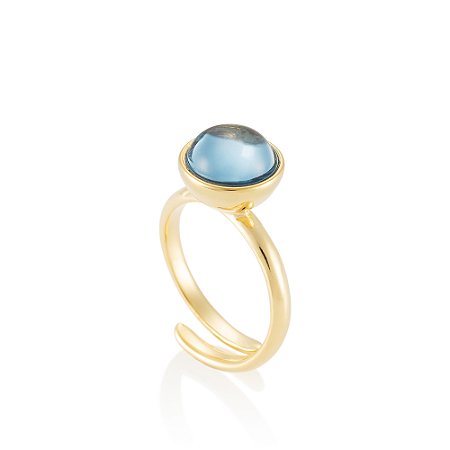 Anel Bubble Moon 527 Ouro Azul