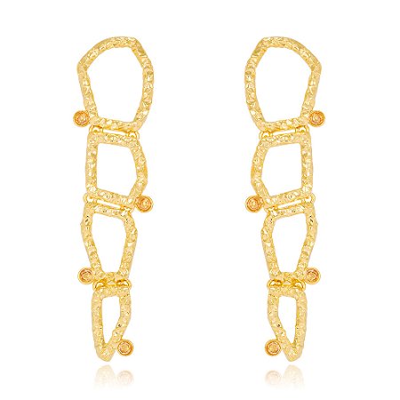 Brinco Telúrico 1072 Ouro Cristal Amarelo