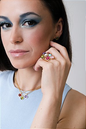 Pingente Bubble Moon 454 Ouro Vermelho