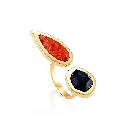 Anel Fogo 539 Ouro Sodalita