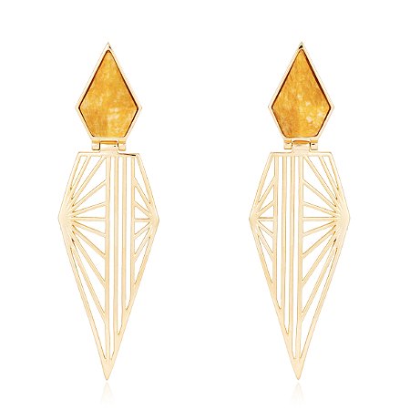 Brinco Carlyle 1097 Ouro Feldspato Amarelo