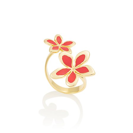 Anel Sakura 561 Ouro Resinado