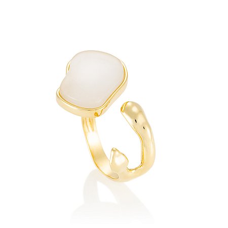 Anel Coral de Fogo 593 Aragonita Ouro